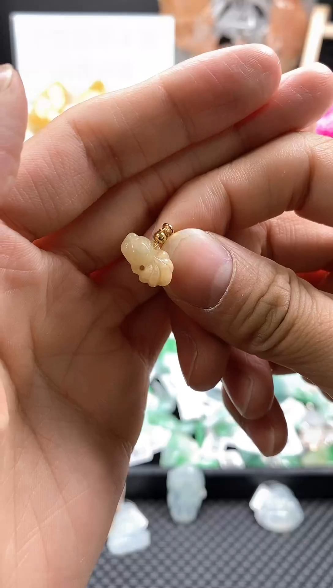 【闪购商品】翡翠颈饰未镶嵌21金鱼