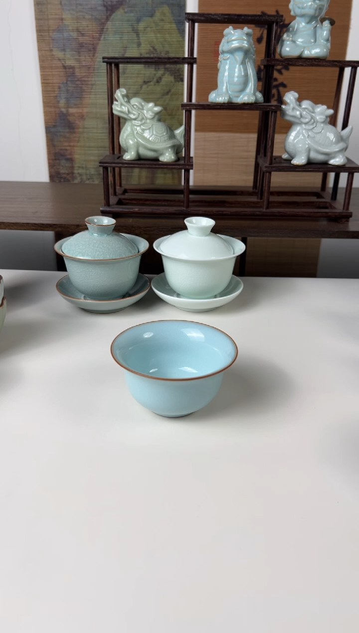 【闪购商品】杯珑匠天青圈足大压手微120cc