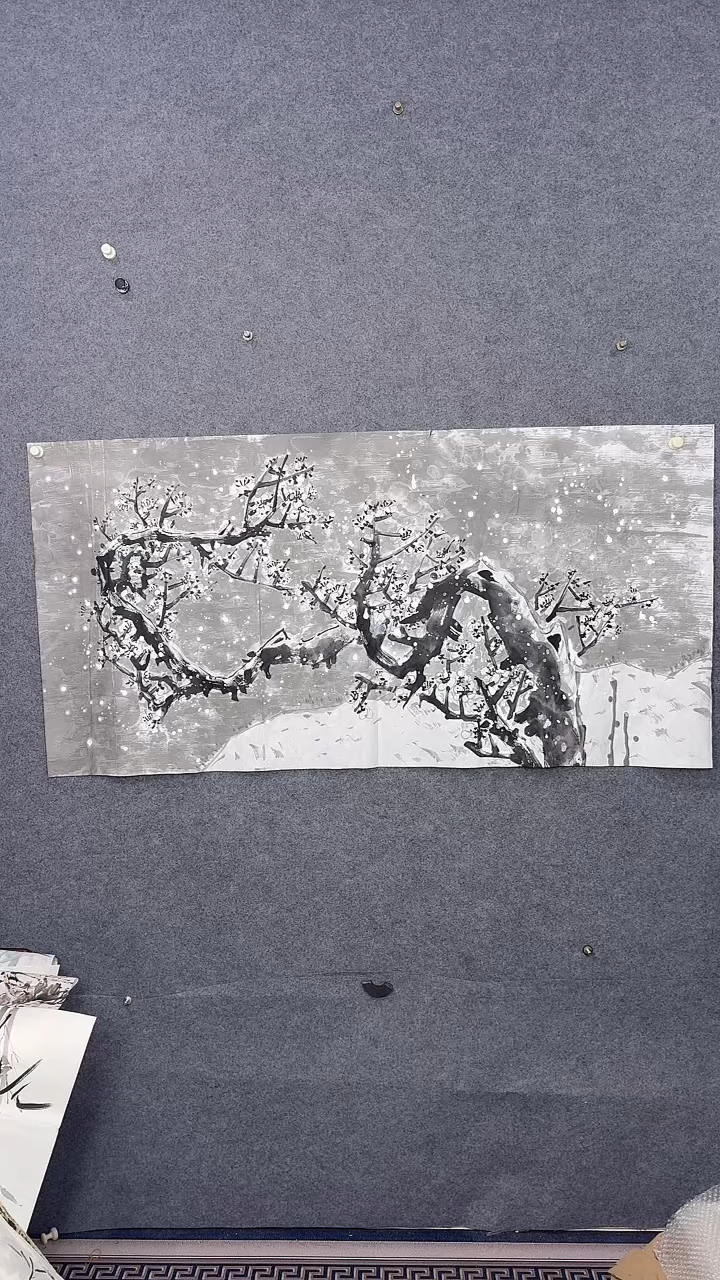 国画136*68/吴铁成作品