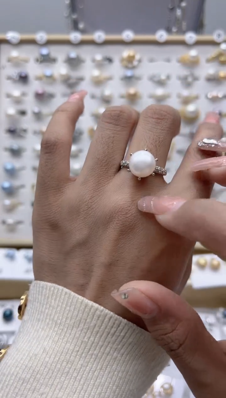 【闪购商品】淡水珍珠戒指合金36