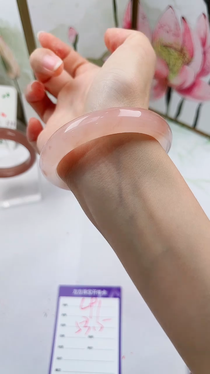 石英质玉手镯未镶嵌L91微色差53.5mm