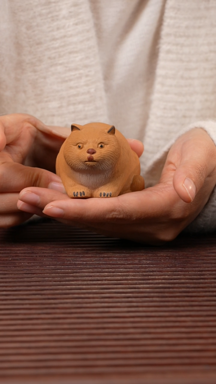 【闪购商品】紫砂茶宠黄段小猫