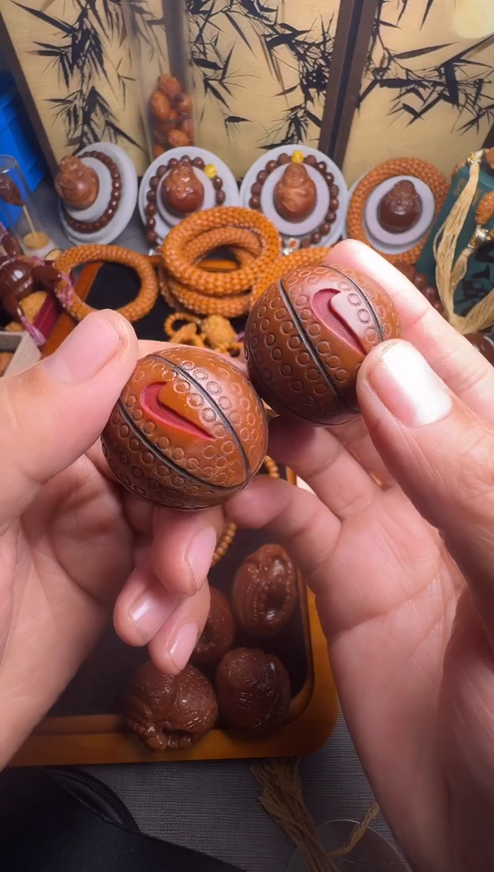 手串橄榄核篮球一对