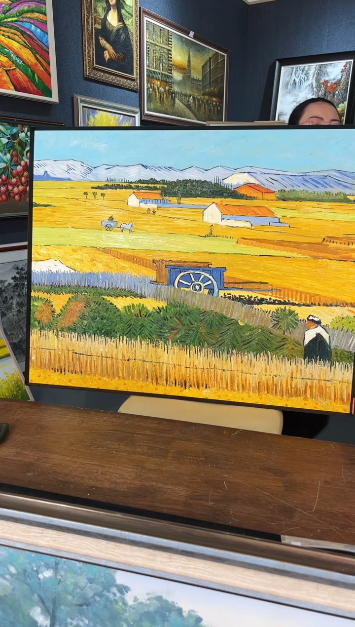 【闪购商品】油画4号 80*60 麦田-手绘油画