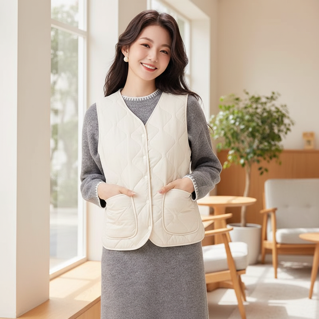 【6116】大漫甄选高级感菱格马甲XYH0602