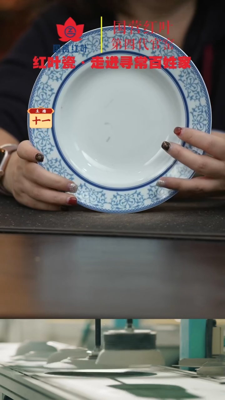 陶瓷4个微瑕春芭丽藻8英寸汤盘