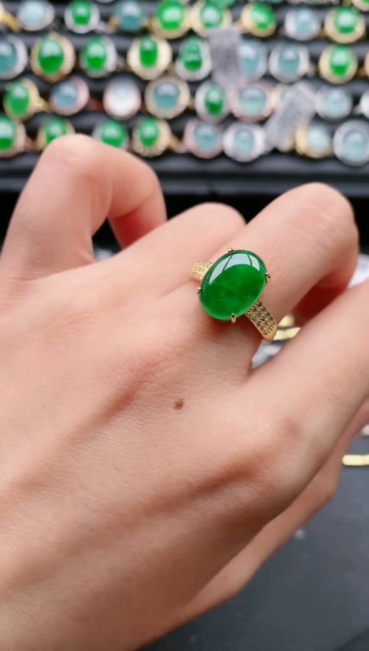 【闪购商品】翡翠戒指银S925镶嵌111111