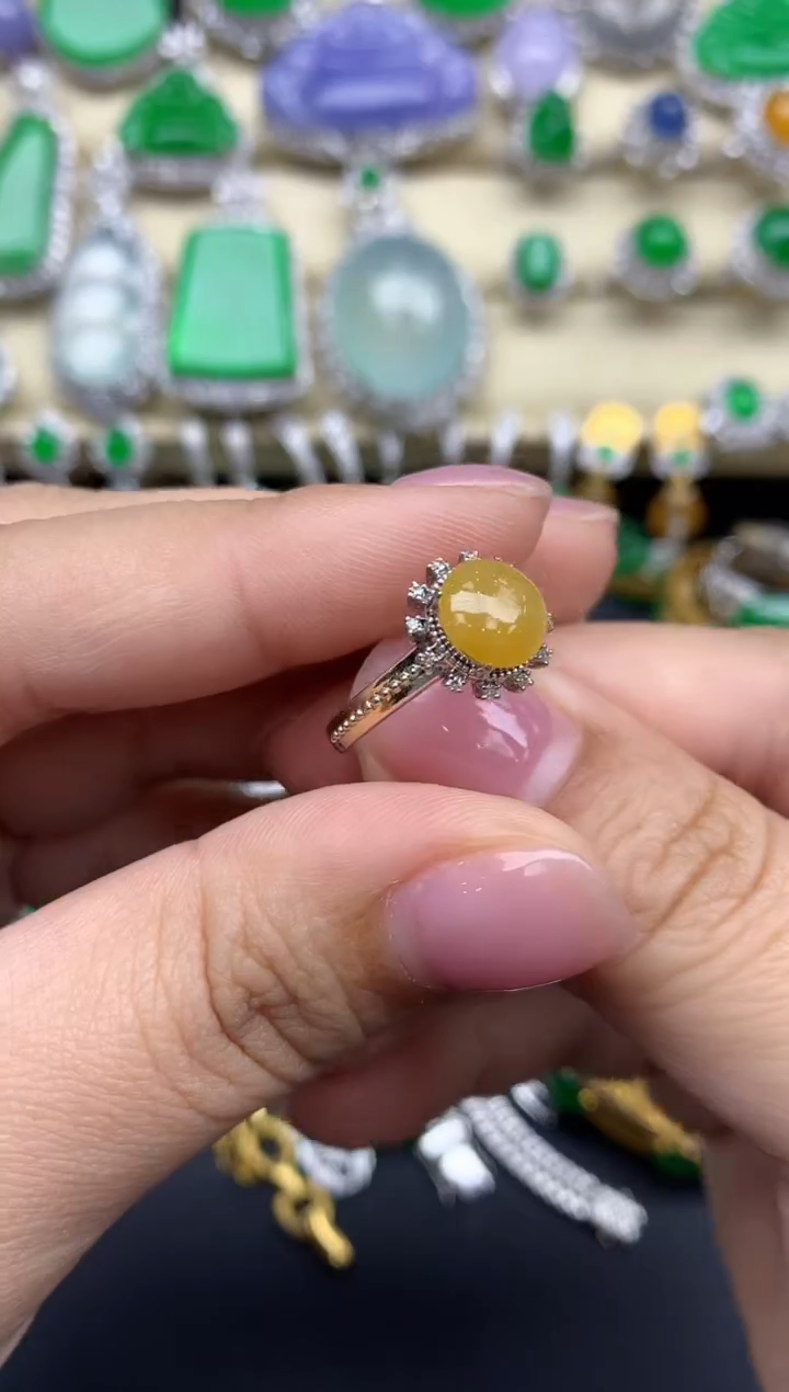 【闪购商品】翡翠戒指18K金镶嵌406-中国好珍宝