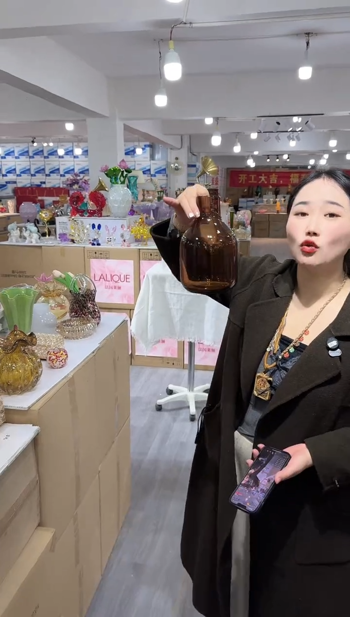 【闪购商品】无铅玻璃玖月花器晚z17