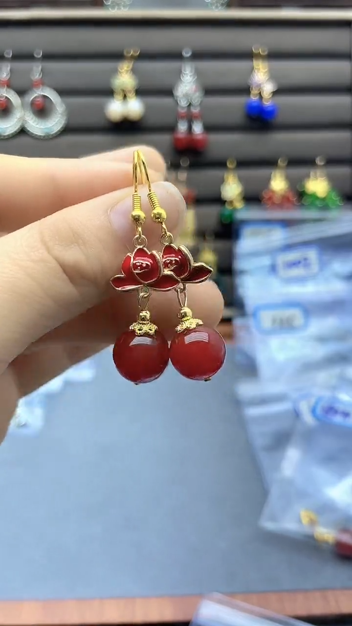 【闪购商品】南红玛瑙耳饰14K金镶嵌199000