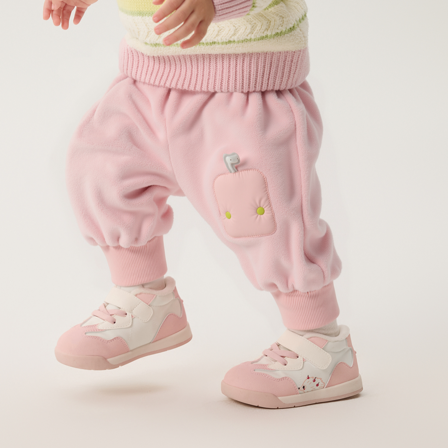 【balaOne】巴拉巴拉宝宝长裤宽松束脚裤男女童裤子冬新款保暖