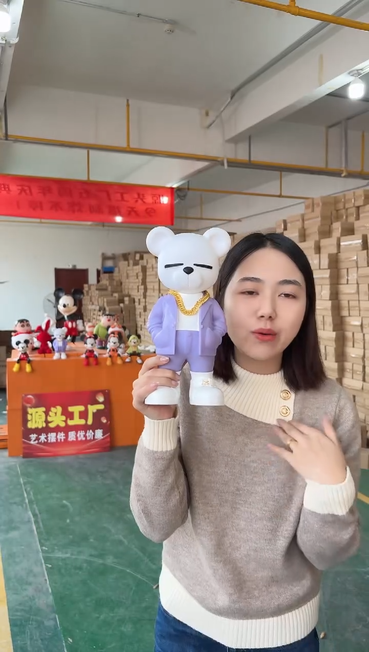树脂暴富熊+项链