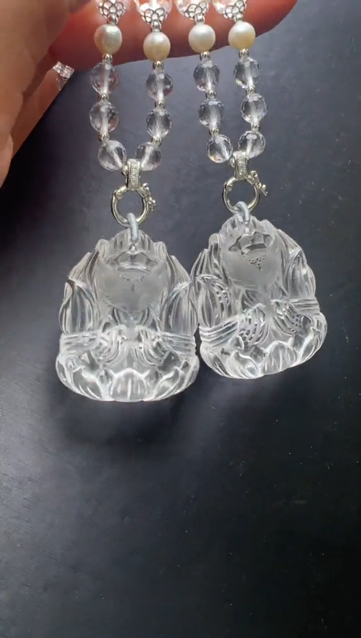 吊坠未镶嵌水晶白水晶凤九吊坠多样性发一Z20235