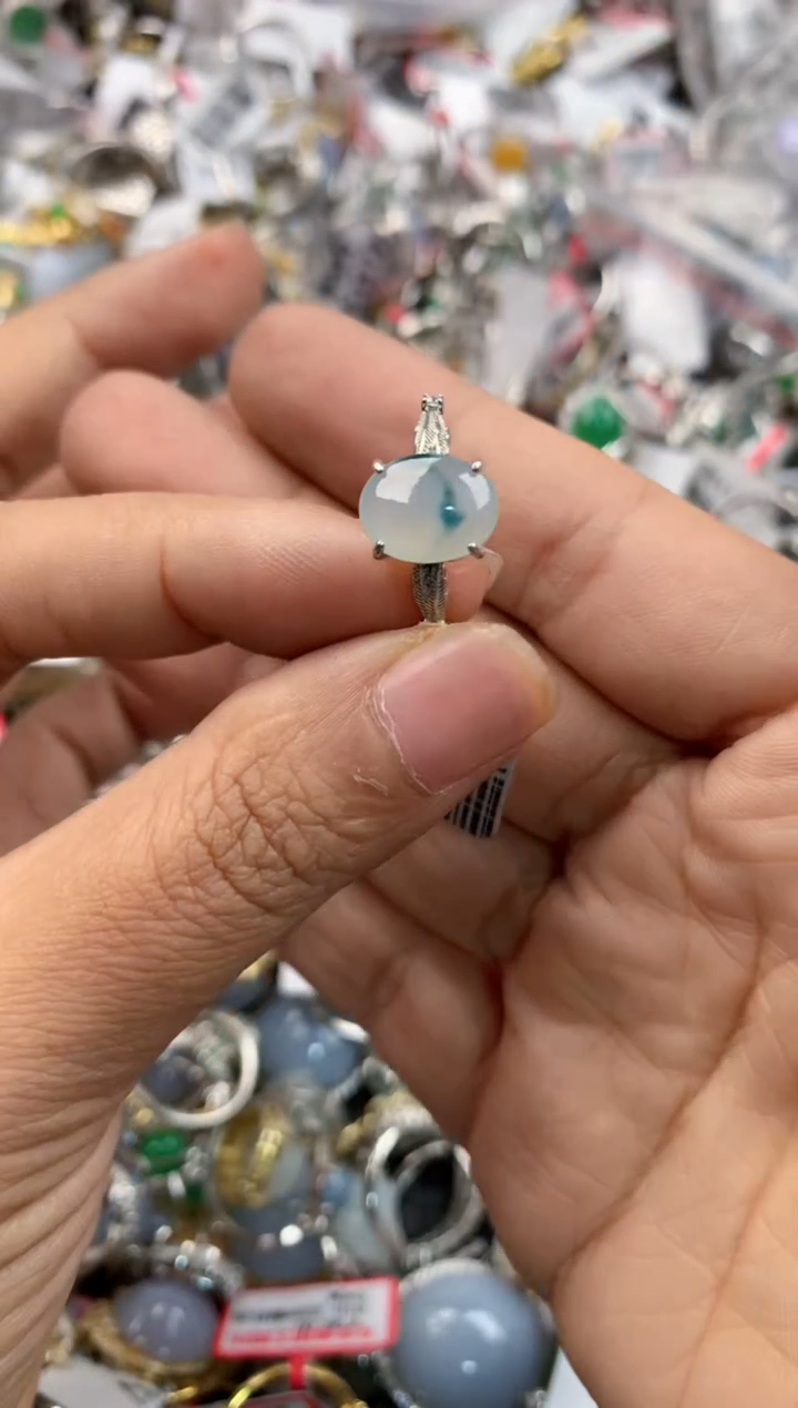 银S925镶嵌戒指翡翠777----4