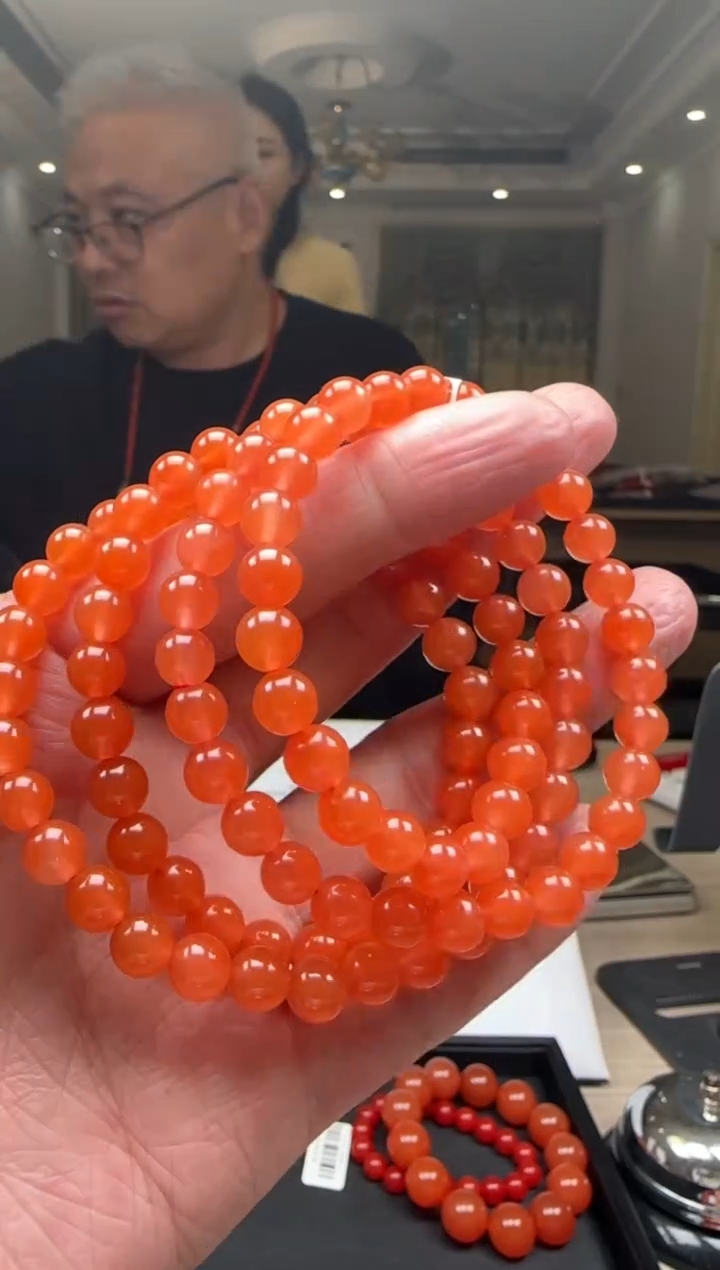 【闪购商品】南红玛瑙7mm保山108圆珠未镶嵌多样性发一件