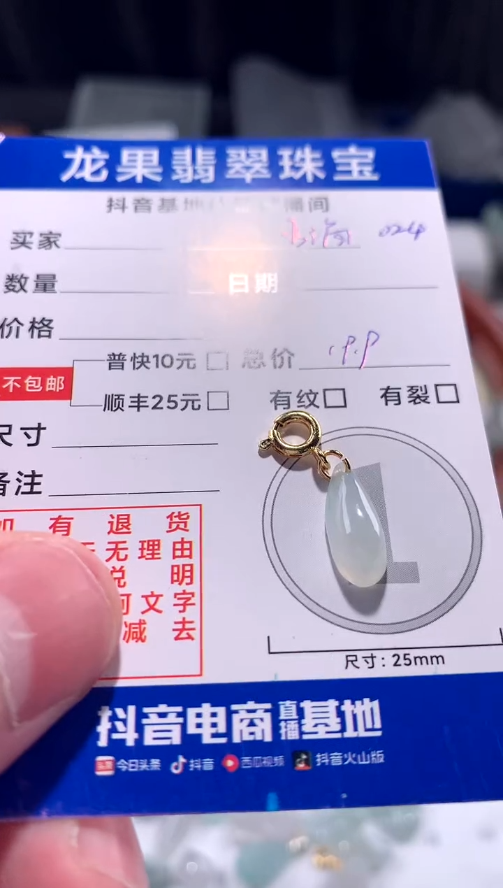 【闪购商品】翡翠颈饰未镶嵌水滴024