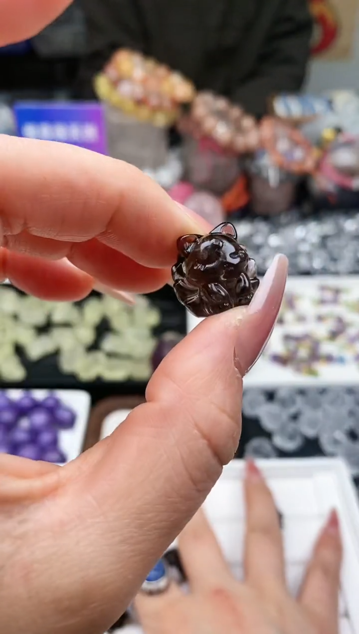 【闪购商品】黑曜岩颈饰未镶嵌138a多样性发其一/2.12/1个