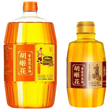 顺丰包邮胡姬花古法食用花生油1.8L 400ml古法小榨家用炒菜专用