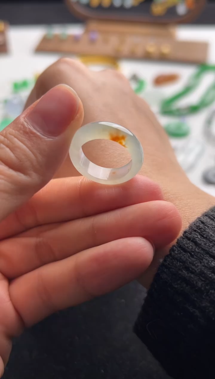 【闪购商品】翡翠裸石未镶嵌13#桂花戒圈1280+128-lh