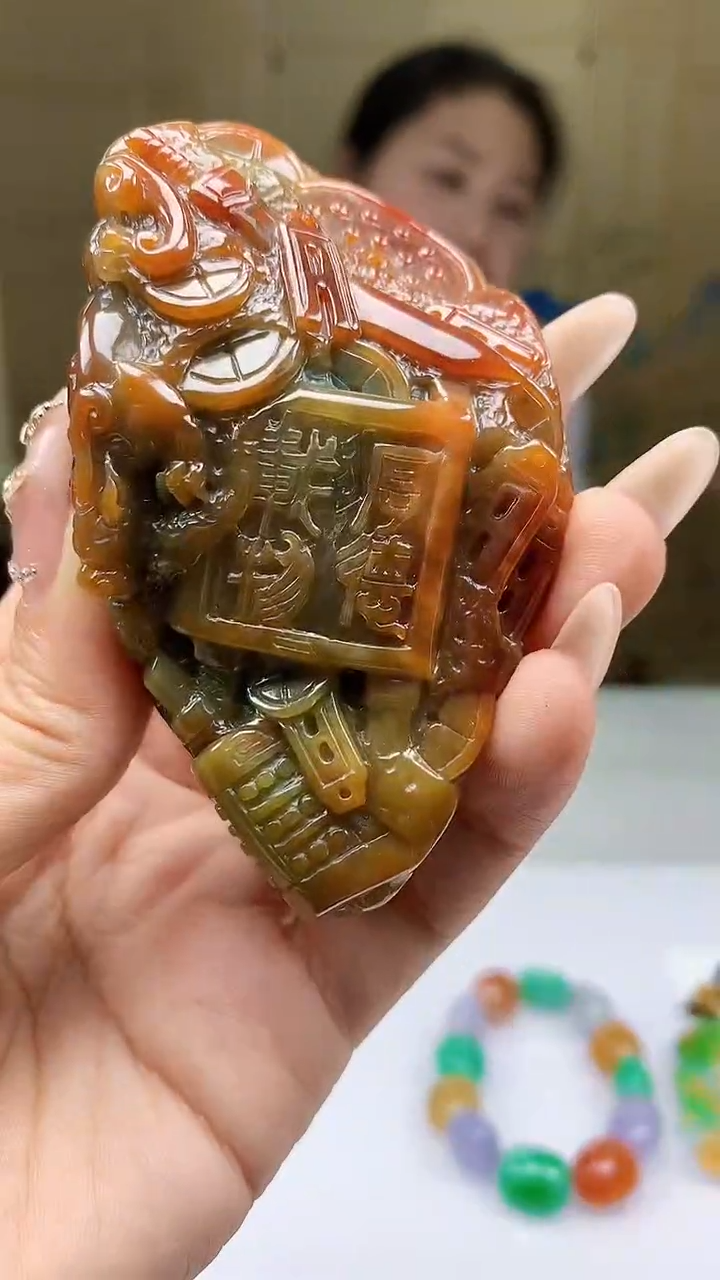 【闪购商品】定制翡翠未镶嵌4902ty-毛货挂件224