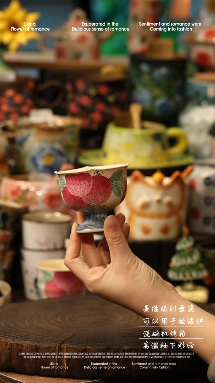 陶瓷景德镇高温釉下彩手工手绘款式