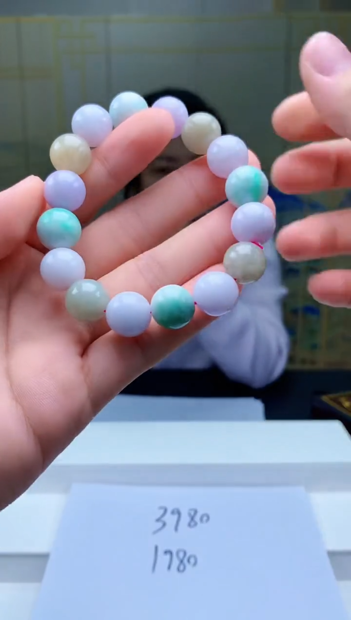 【闪购商品】定制翡翠未镶嵌4902bb-毛货手串19