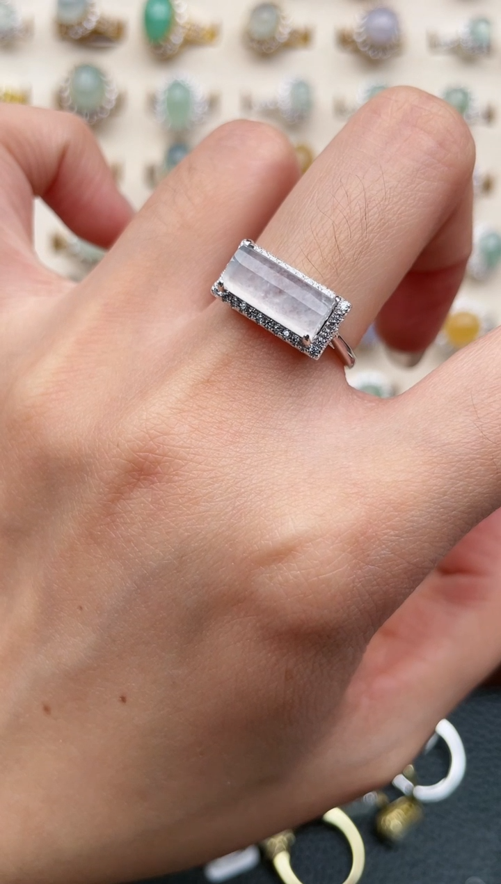 【闪购商品】翡翠戒指银S925镶嵌1111