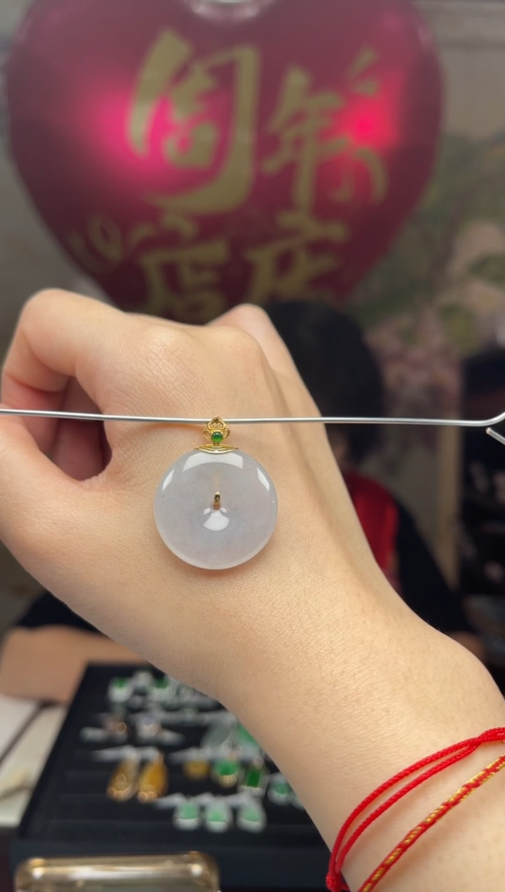 【闪购商品】翡翠颈饰18K金镶嵌37号标签撕毁不退换