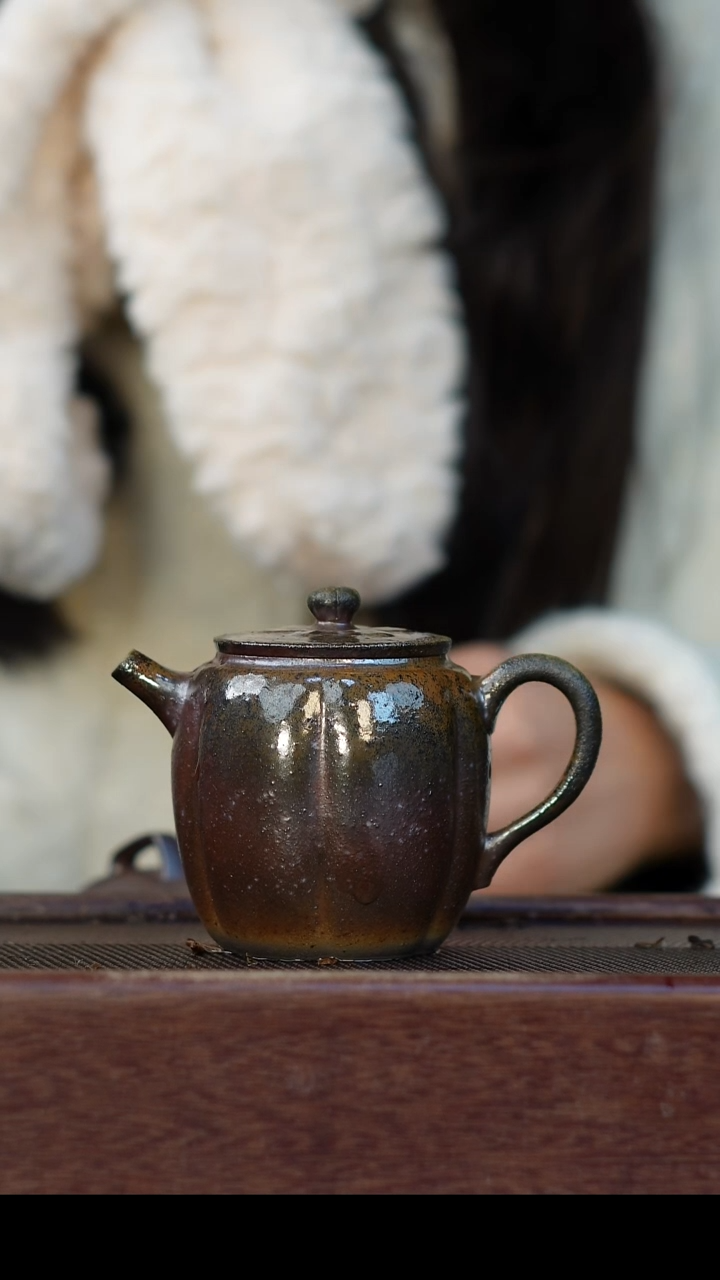 茶壶紫砂柴烧紫砂 天青海棠200cc