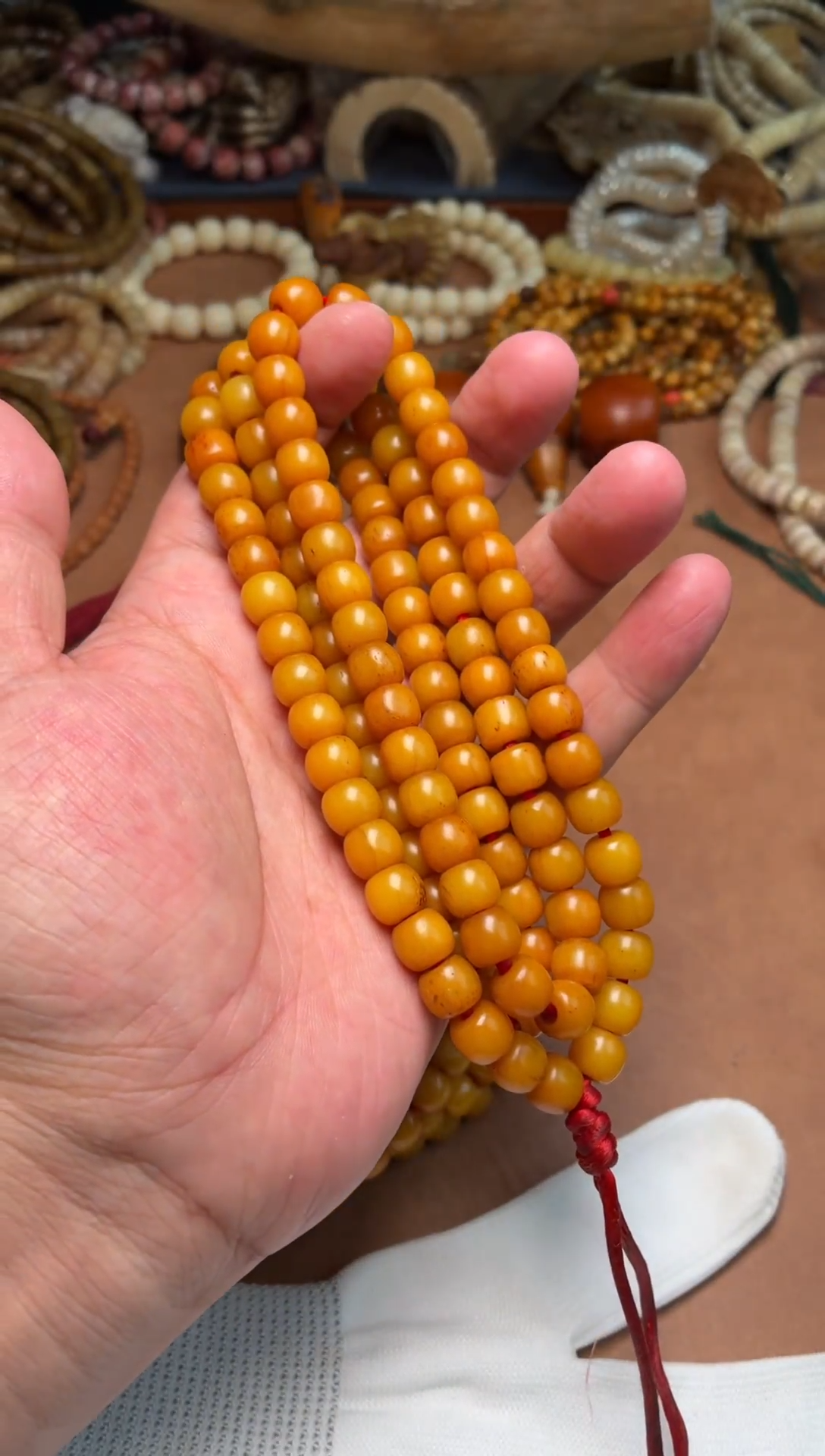 其他牛骨杂件114-腿骨竖纹长串-有棕裂