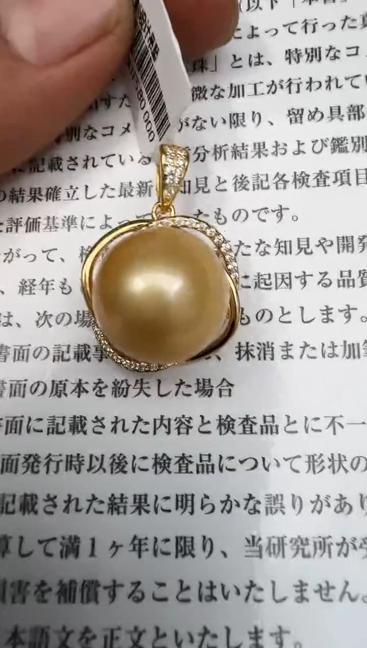 颈饰银S925镶嵌海水珍珠吊坠