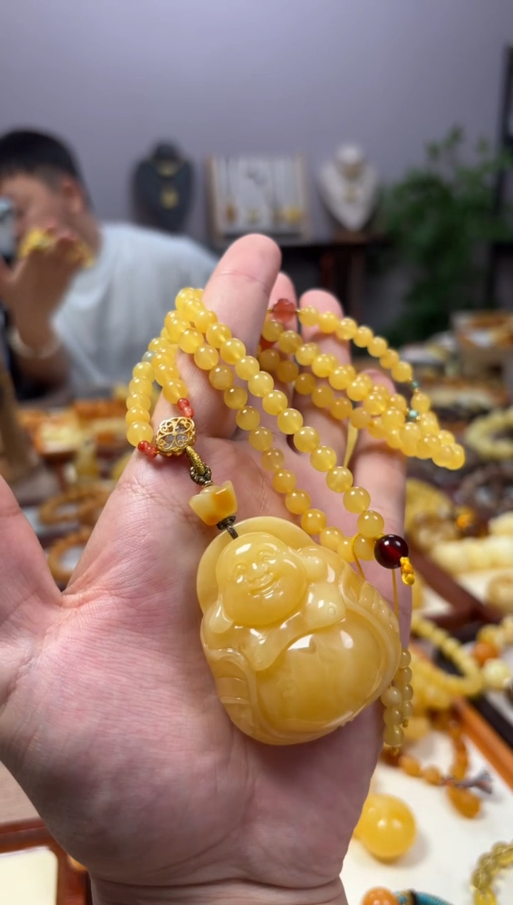 【闪购商品】蜜蜡裸石未镶嵌套链