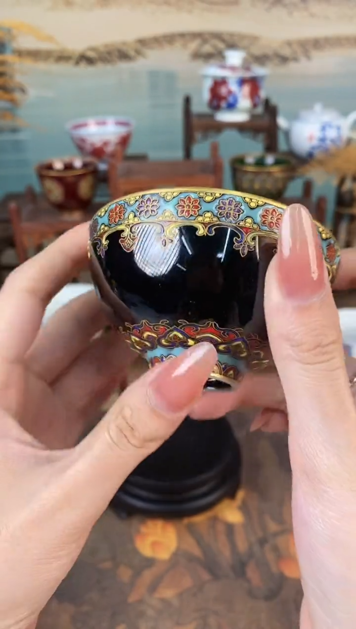 高温釉下景德镇手工手绘茶器7