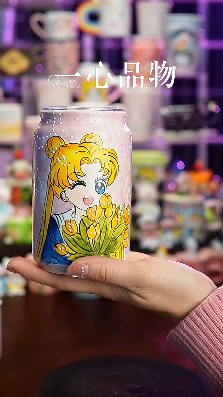 杯子瓷Y771景德镇手工手绘杯子摆件