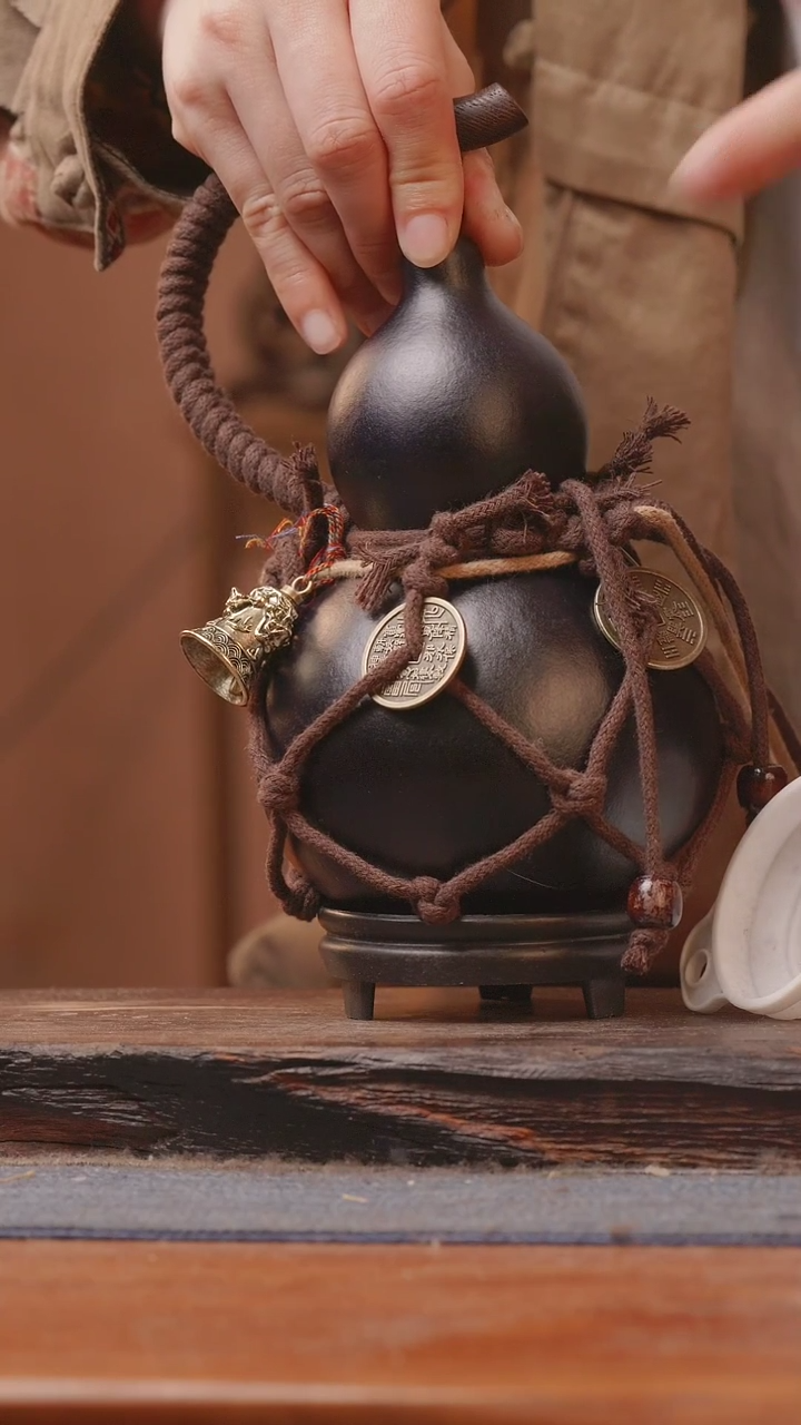 【闪购商品】163号精品大漆葫芦防腐防渗装水茶酒