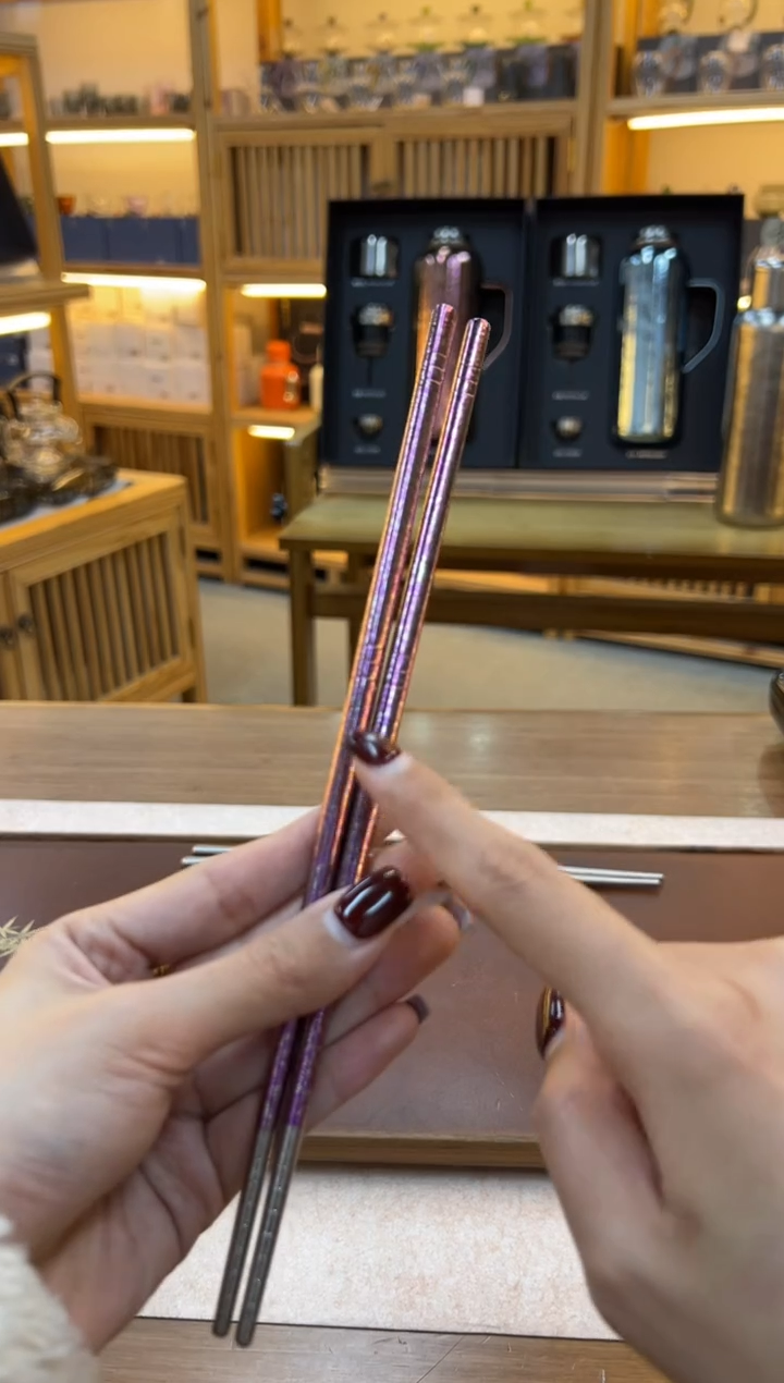 【闪购商品】博雅集钛筷紫色筷子