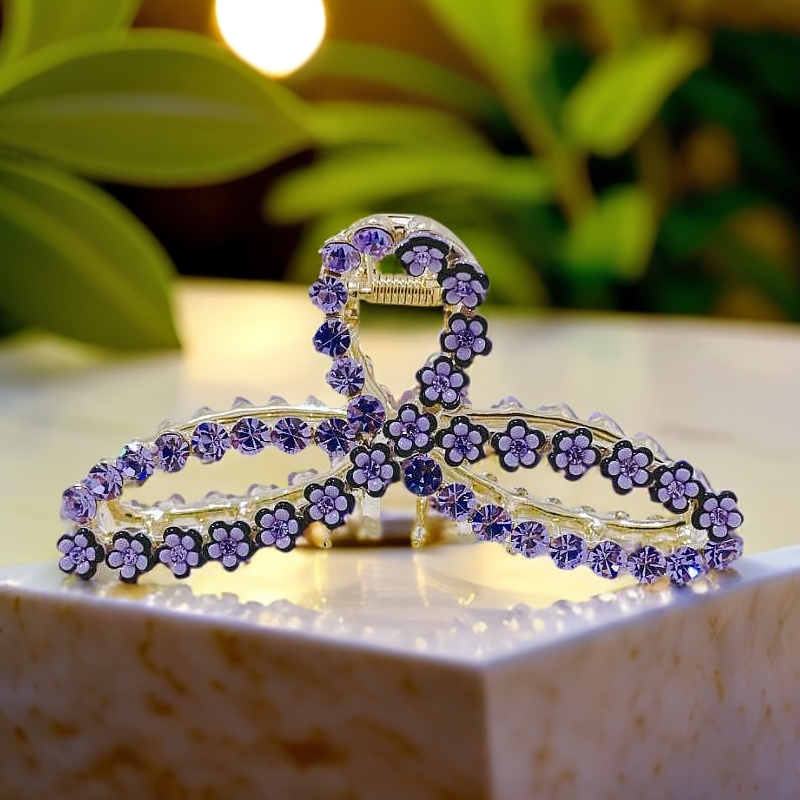 轻奢高级感奥钻鲨鱼夹韩系新款后脑勺盘发大号抓夹女发夹气质夹子