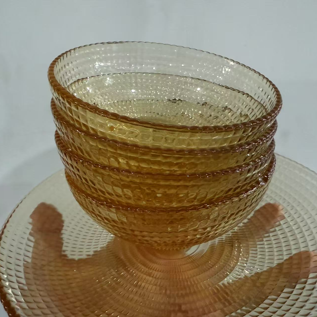 波点六件套碗盘-+-