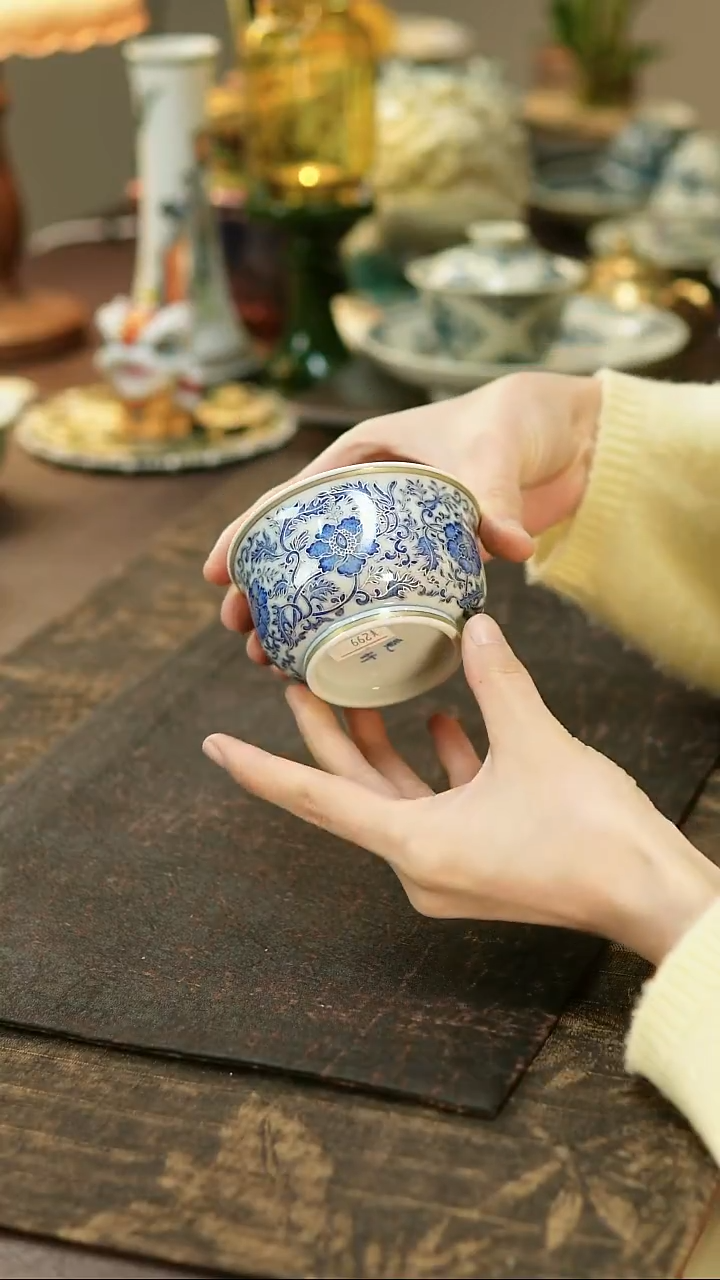 景德镇陶瓷杯碗柴烧多人