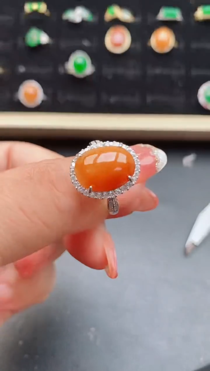 【闪购商品】翡翠戒指银S925镶嵌12112