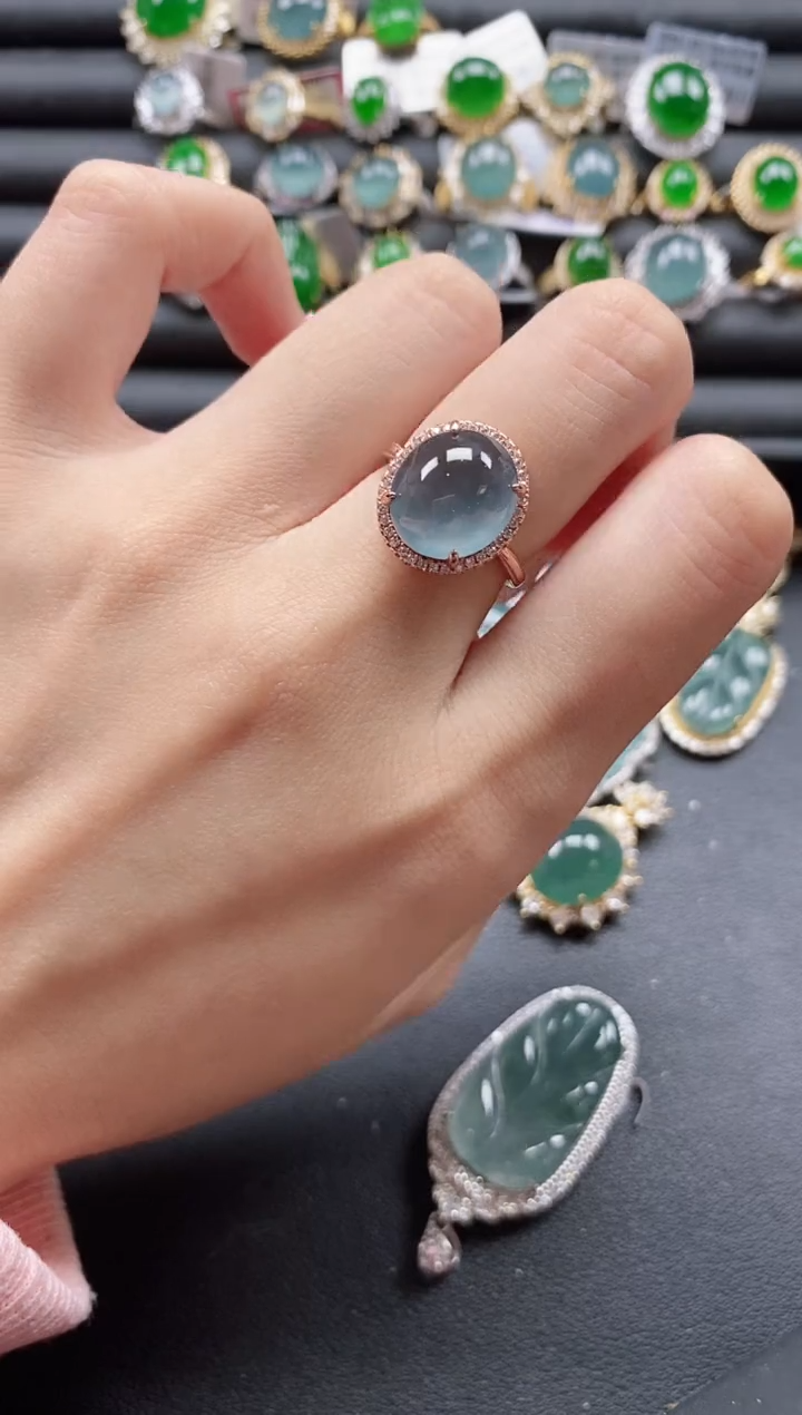 【闪购商品】翡翠戒指银S925镶嵌51151