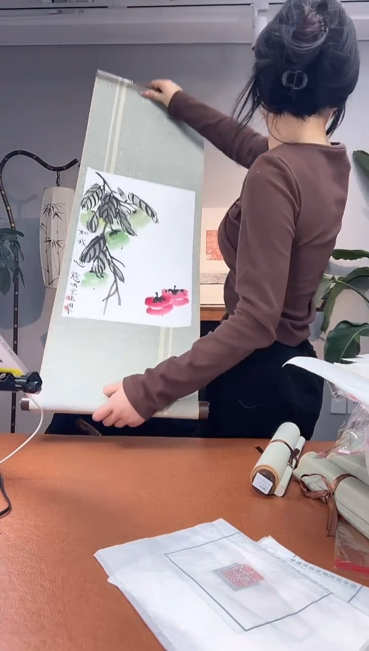 【闪购商品】绘画画逯国平GH200585F卷轴如我心意