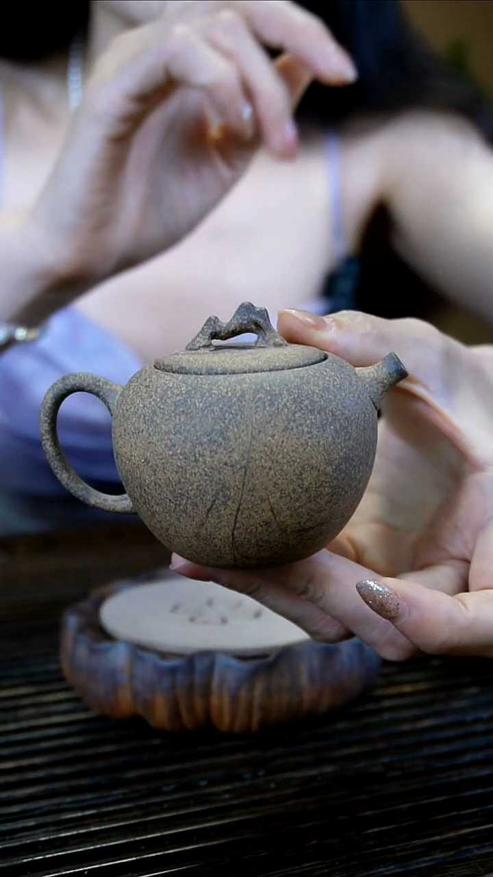 静悟斋老岩泥 黄泥段 苹果小圆满壶