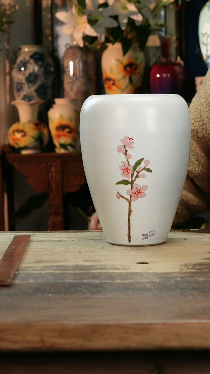 【闪购商品】瓷片景德镇纯手工釉下彩精品花瓶