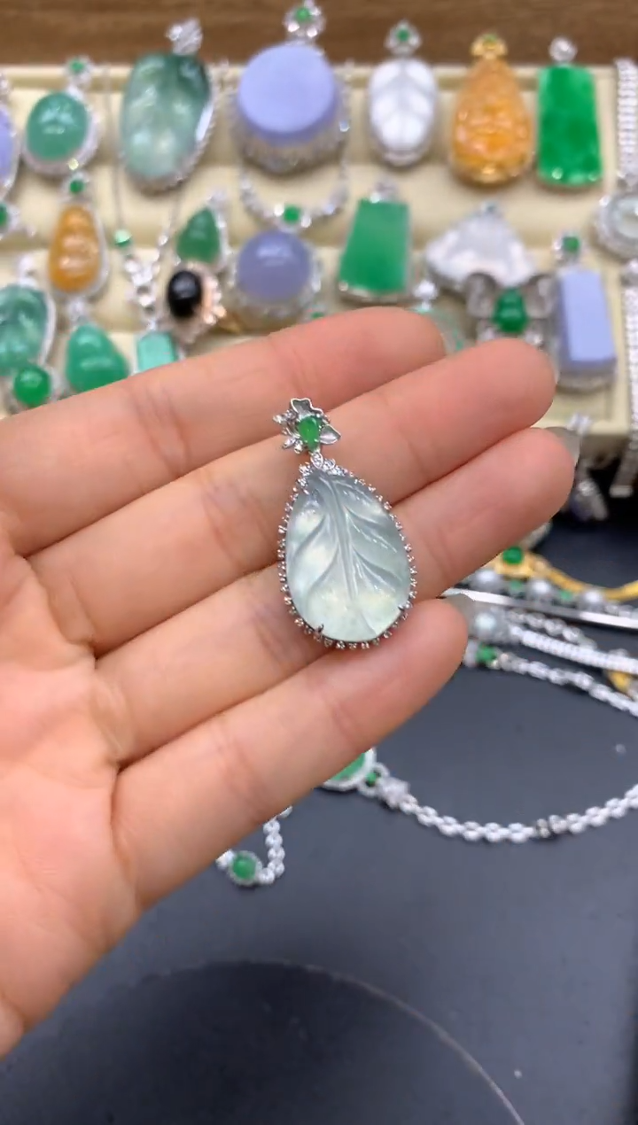 【闪购商品】翡翠颈饰18K金镶嵌456-中国好珍宝