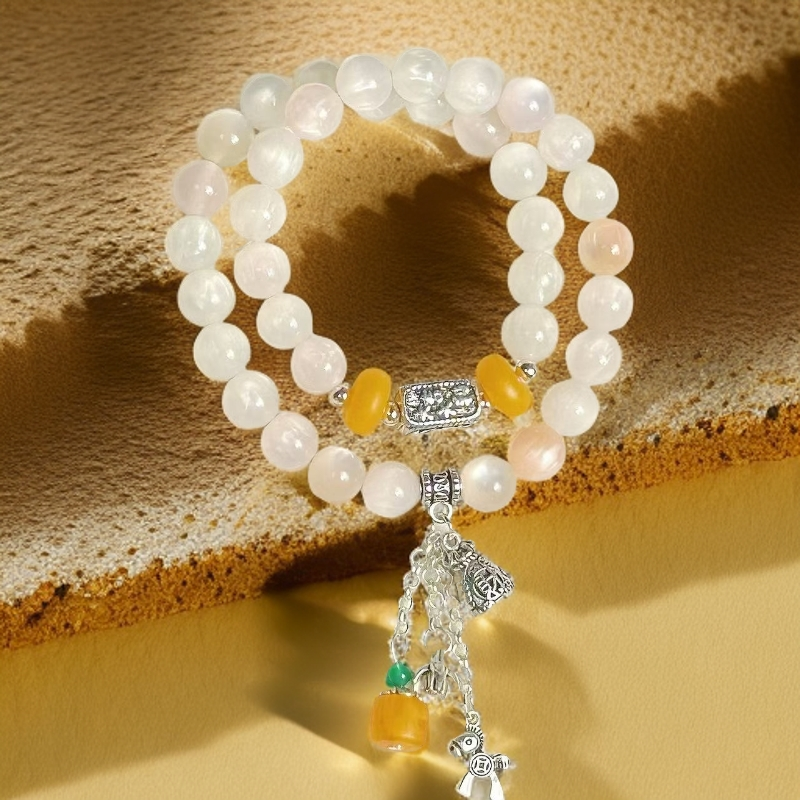 （备）彩色工艺品双圈手链【无礼盒】—-2363