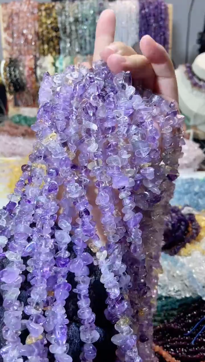 未镶嵌珠宝半成品水晶紫黄晶