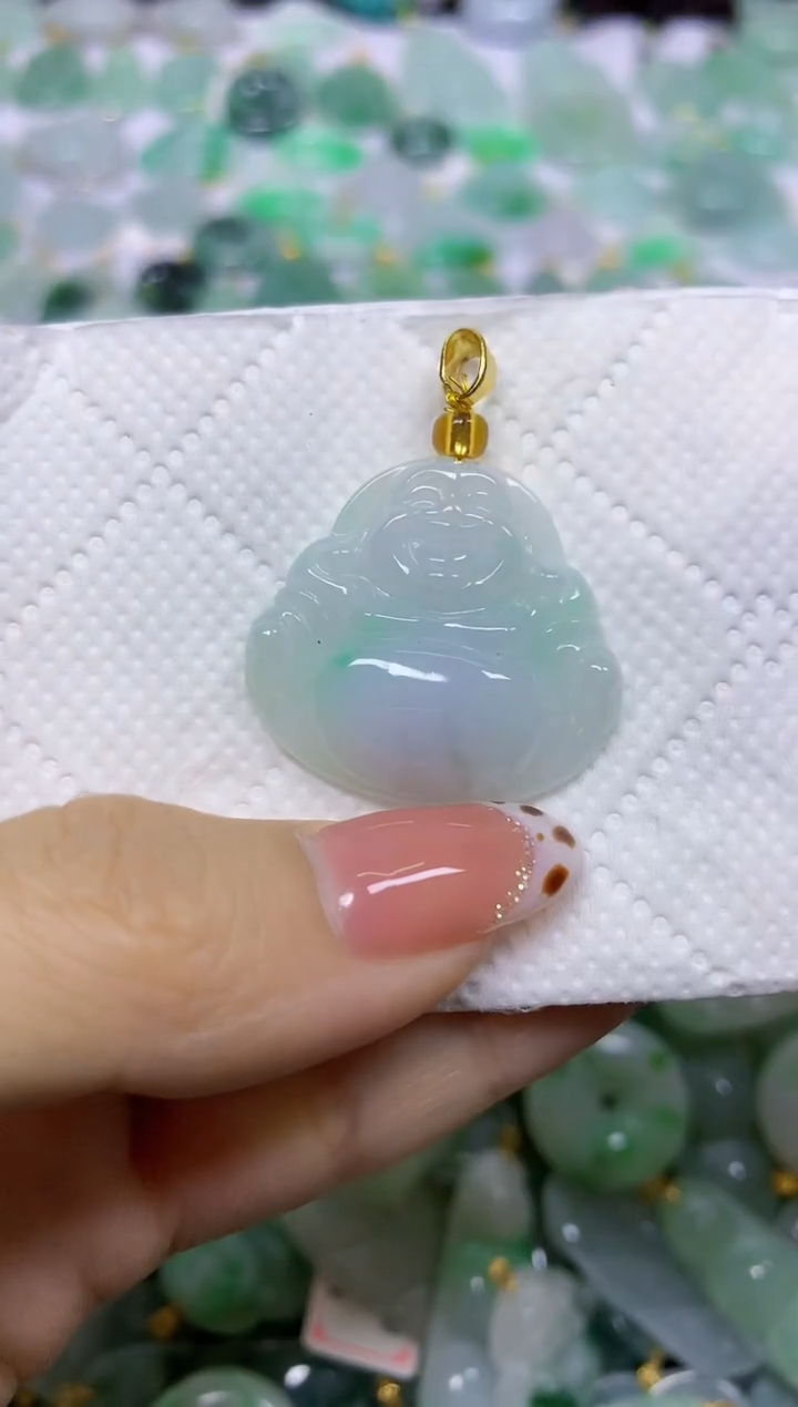 颈饰未镶嵌翡翠天然翡翠A货