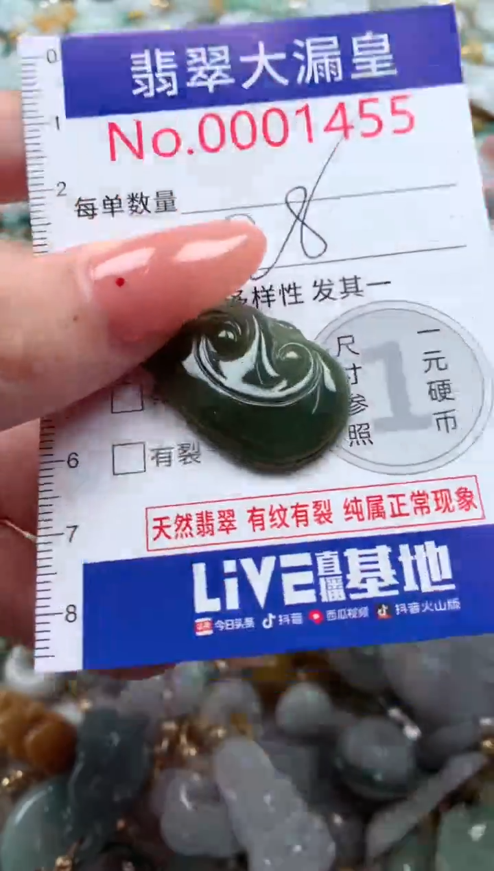 翡翠未镶嵌吊坠(不含链)1455