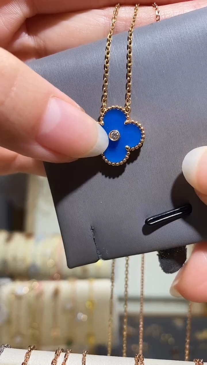 【闪购商品】钻石项链18K金镶嵌项链